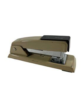 Vintage Swingline 711 Stapler Light Brown Tan 5" Tested Works